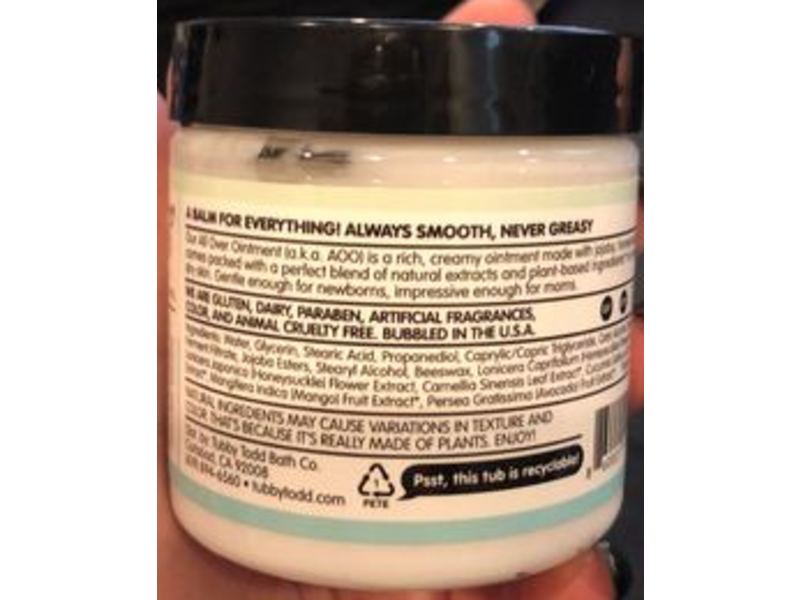 tubby todd Bath Co All Over Ointment, 3.5 oz