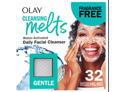 Olay Cleansing Melts Daily Facial Cleanser, Gentle, 32 Count