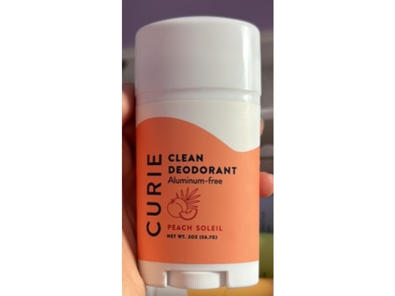 Curie Aluminum-free Clean Deodorant, Peach Soleil, 2 oz/56.7 g