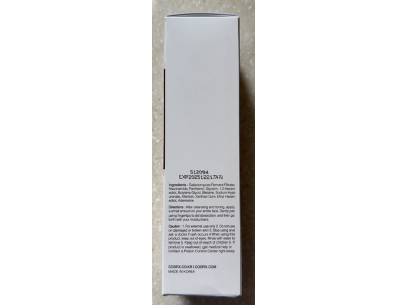 Cosrx Galactomyces 95 Tone Blancing Essence, 3.38 fl oz/100 mL