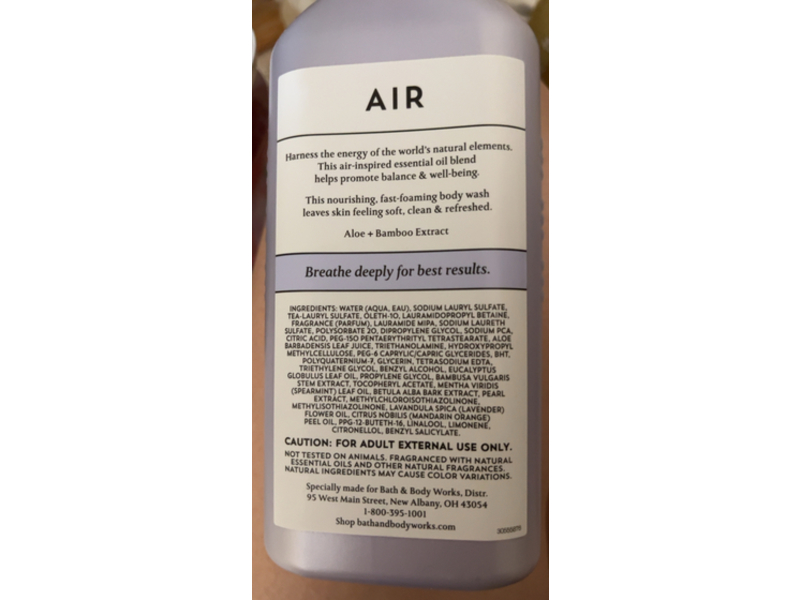 Bath & Body Works Air Body Wash + Foam Bath, Lavender Eucalyptus Spearmint Mandarin, 10 fl oz/295 mL