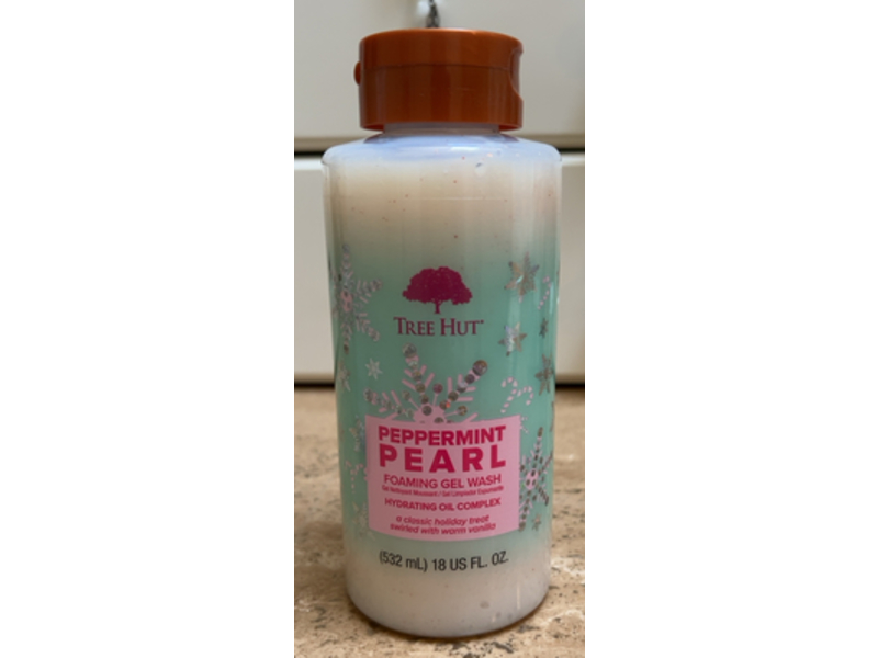 Tree Hut Foaming Gel Wash, Peppermint Pearl, 18 fl oz/532 mL