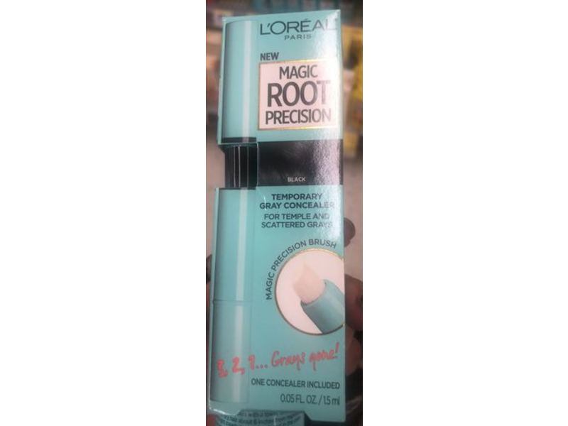 L'Oreal Paris Magic Root Precision Temporary Gray Concealer, Black, 0.05 fl oz/15 mL