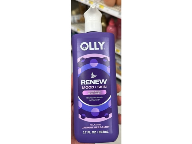 Olly Renew Mood + Skin Body Wash, Jasmine Bergamot, 17 fl oz/502 mL
