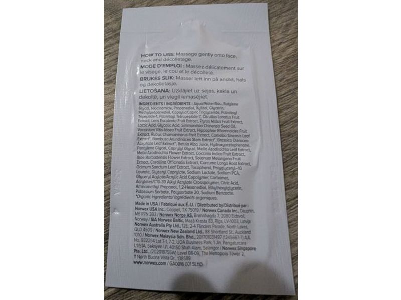 Norwex Rejuvenating Serum, 0.07 fl oz/2 mL