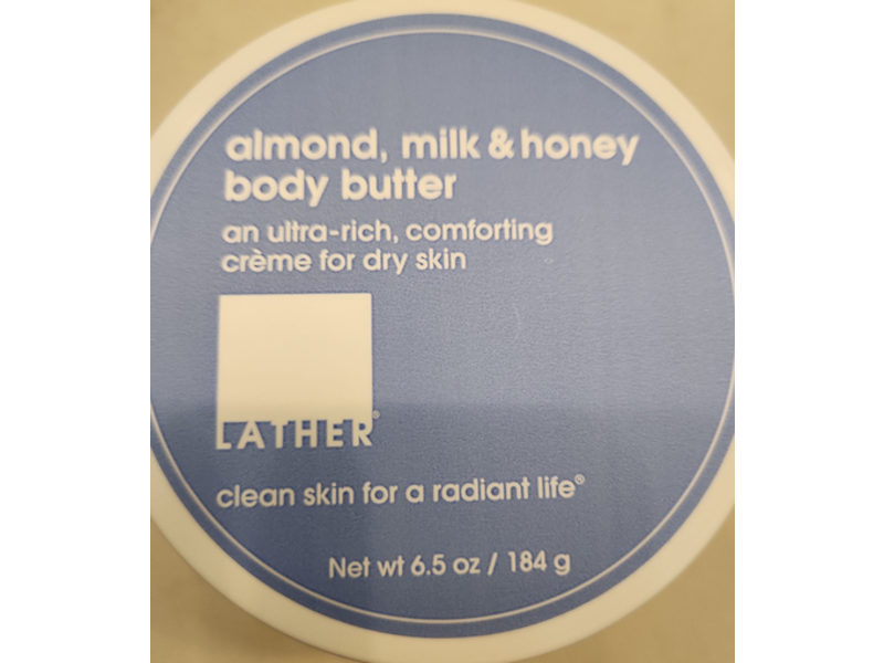 Lather Almond Milk & Honey Body Butter, 6.5 oz/184 g