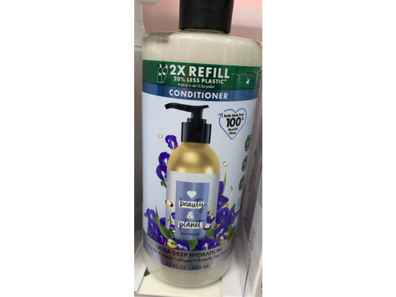 Love Beauty & Planet Ultra Deep Hydration Conditioner, Refill, 22 fl oz/650 mL