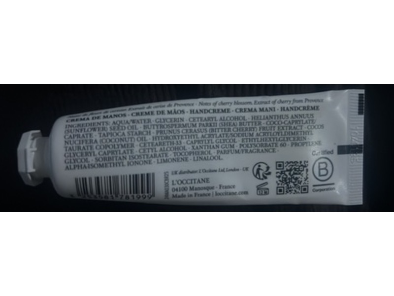 L'Occitane En Provence Perfumed Hand Cream, Cherry Blossom, 1 oz/30 mL