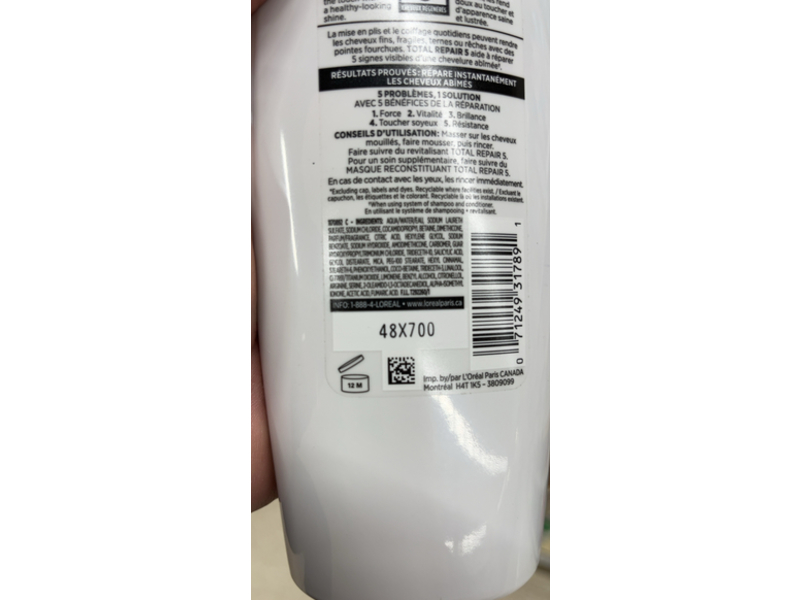 Loreal Paris Repairing Shampoo, 385 mL