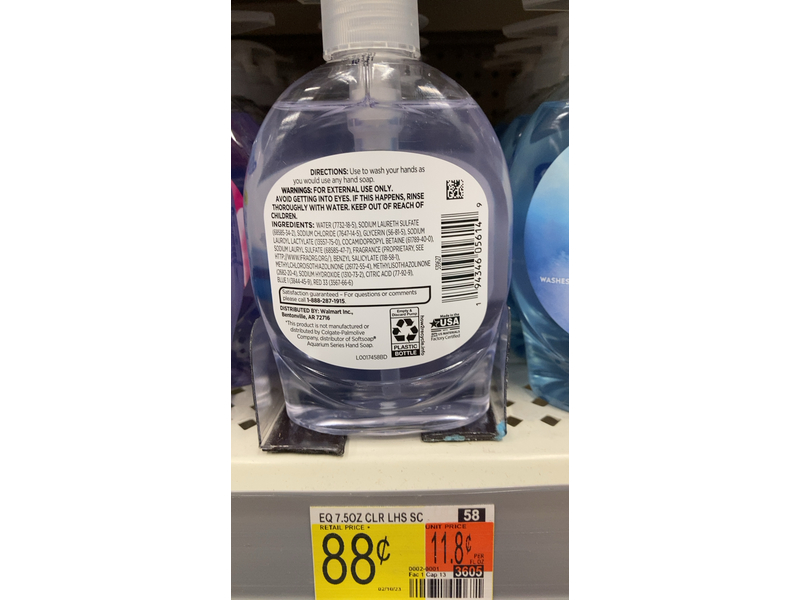 Equate Clear Liquid Hand Soap, 7.5 fl oz (221 mL)