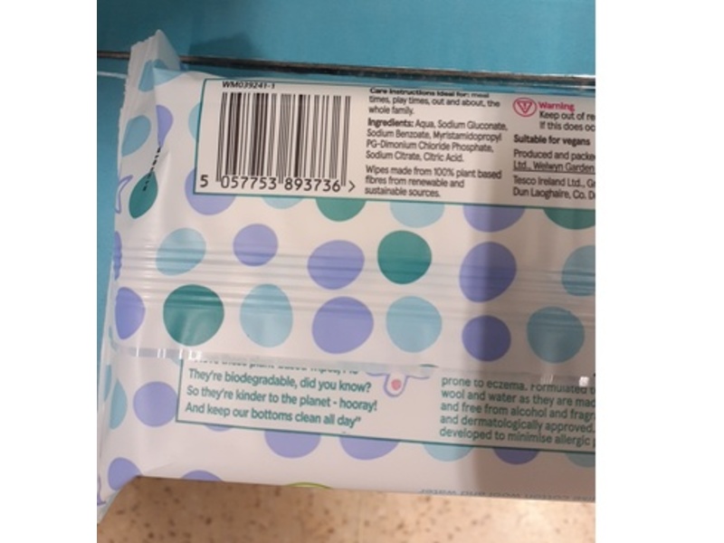 Tesco Fred & Flo Extra Sensitive Wipes, 56 Count