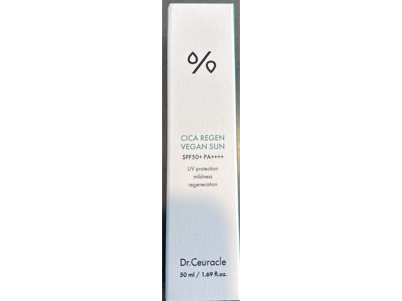 Dr. Ceuracle Cica Regen Vegan Sun, SPF 50 PA++++, 1.69 fl oz/50 mL