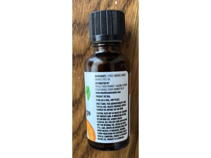 365 Whole Foods Market 100% Essential Oil, Sweet Orange, 1 fl oz/30 mL