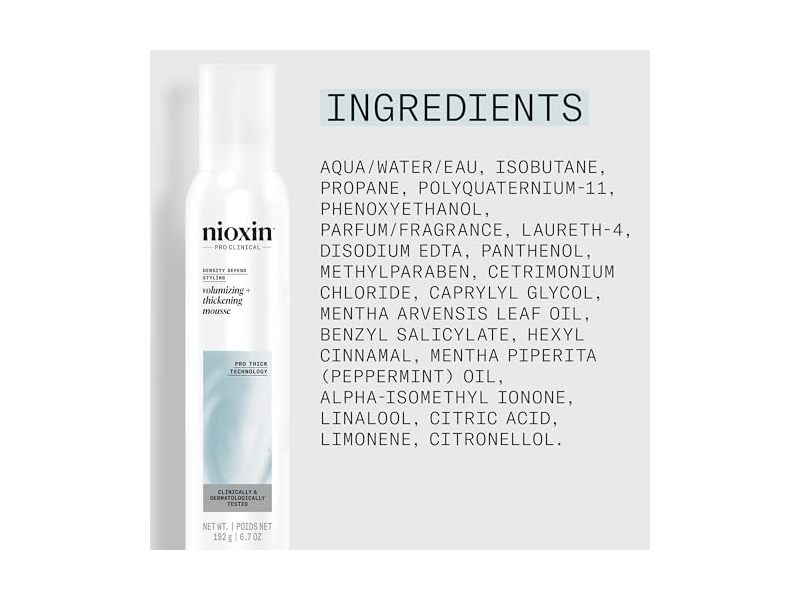 Nioxin Density Defend Styling Volumizing + Thickening Mousse, 6.7 oz/292 g