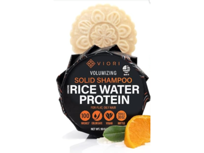 Viori Rice Water Protein Volumizing Solid Shampoo, Citrus Yao, 3.17 oz/90 g