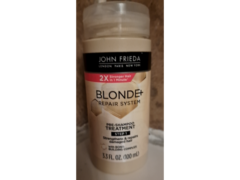 John Frieda Blonde+ Hair Repair Pre Shampoo, 3.3 oz/100 mL