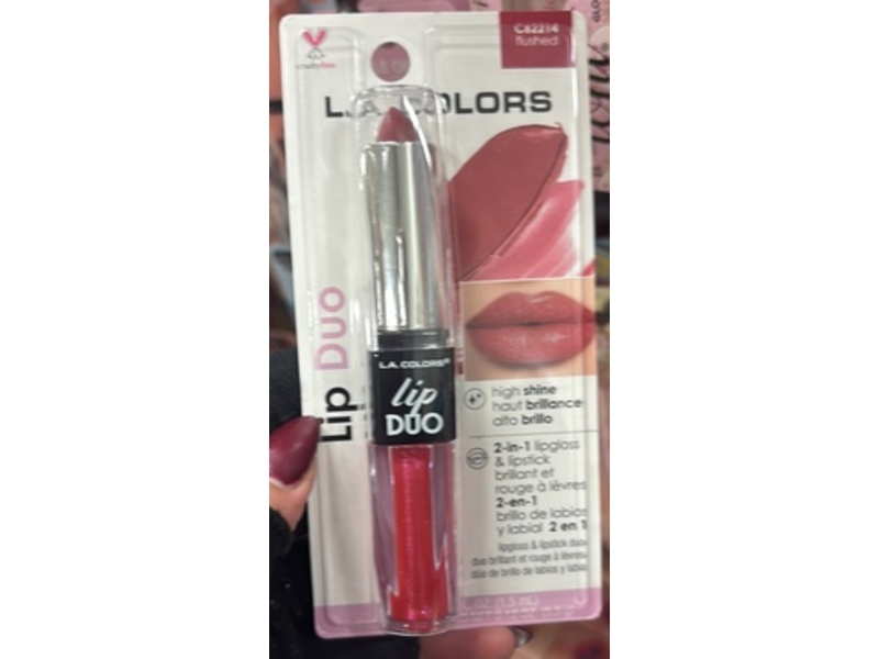 L.A. Colors Lip Duo, Flushed, 0.12 oz/1.5 mL