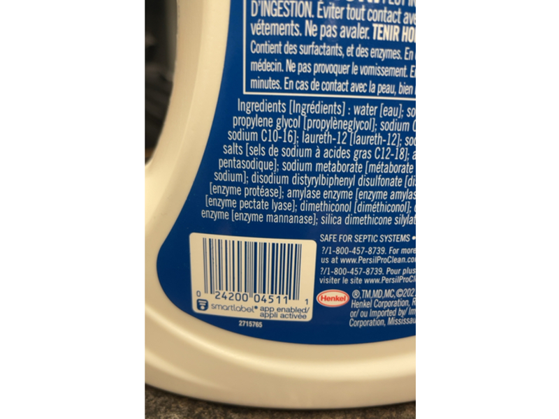 Persil Proclean Power-Liquid Laundry Detergent, Free & Sensitive, 110 Loads, 82.5 fl oz/2.43 L