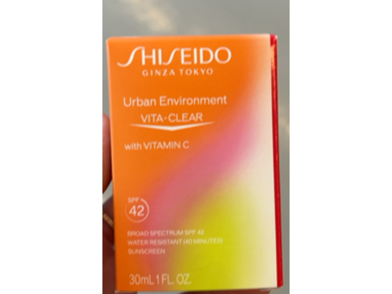 Shiseido Urban Environment Vita-Clear Sunscreen, SPF 42, Vitamin C, 1 fl oz/30 mL