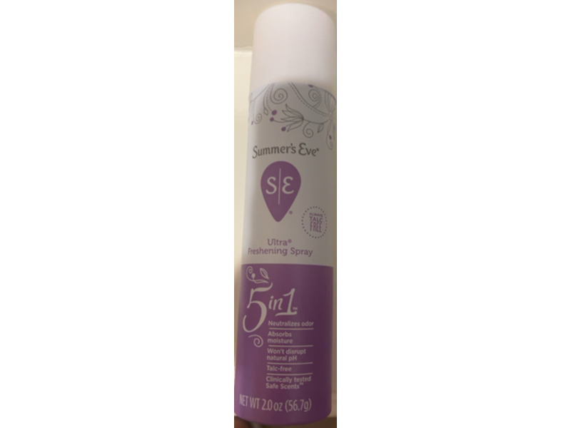 Summer's Eve 5 In 1 Ultra Freshening Spray, 2.0 oz/56.7 g