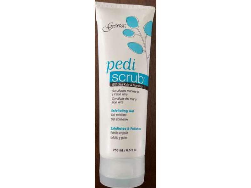 Gena Pedi Scrub Exfoliating Gel, Sea Kelp & Aloe Vera, 8.5 fl oz/250 mL