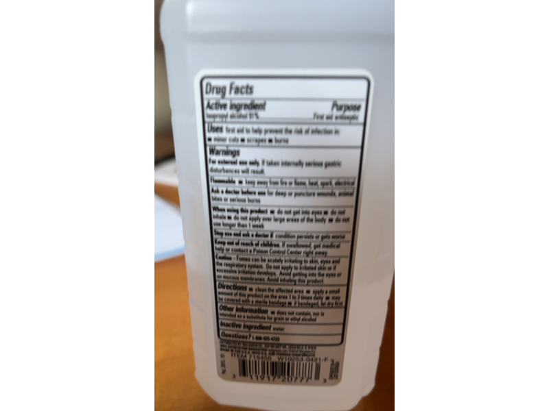 Walgreens 91% Isopropyl Alcohol First Aid Antiseptic, 16 fl oz/473 mL