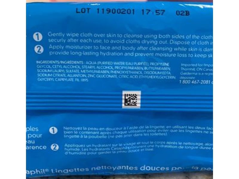 Cetaphil Gentle Skin Cleansing Cloths, Face & Body, 25 Count