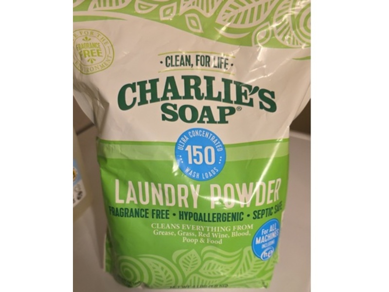 Charlie's Soap Ultra Concentrated Laundry Powder, Fragrance Free, 150 Loads, 1.8 kg