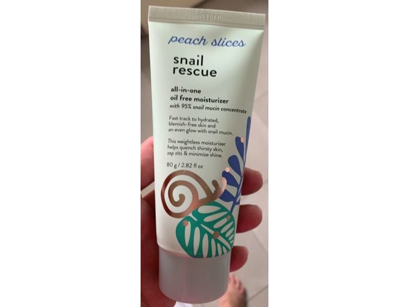 Peach & Lily Peach Slices Snail Rescue All-In-One Oil-Free Moisturizer, 95% Snail Mucin, 2.82 fl oz/80 g
