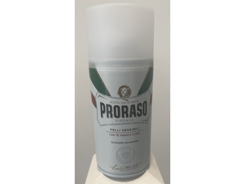 Proraso Firenze Shaving Foam, Green Tea & Oats, 10.3 oz/300 mL