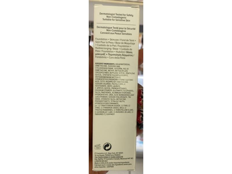 It Cosmetics Your Skin But Better Foundation + Skincare, Rich Cool 50, 1 fl oz/30 mL