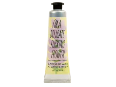 Blue Q I'm Delicate Fucking Flower Hand Cream, Lavender & Little Lemon, 2 fl oz/60 mL