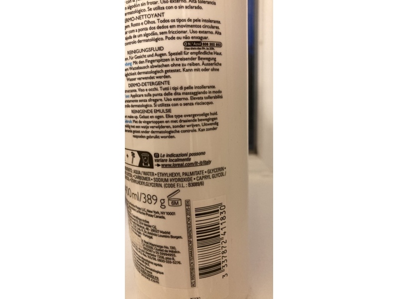 La Roche-Posay Toleriane Dermo- Cleanser And Make-Up Removal Fluid, 13.5 fl oz/400 mL