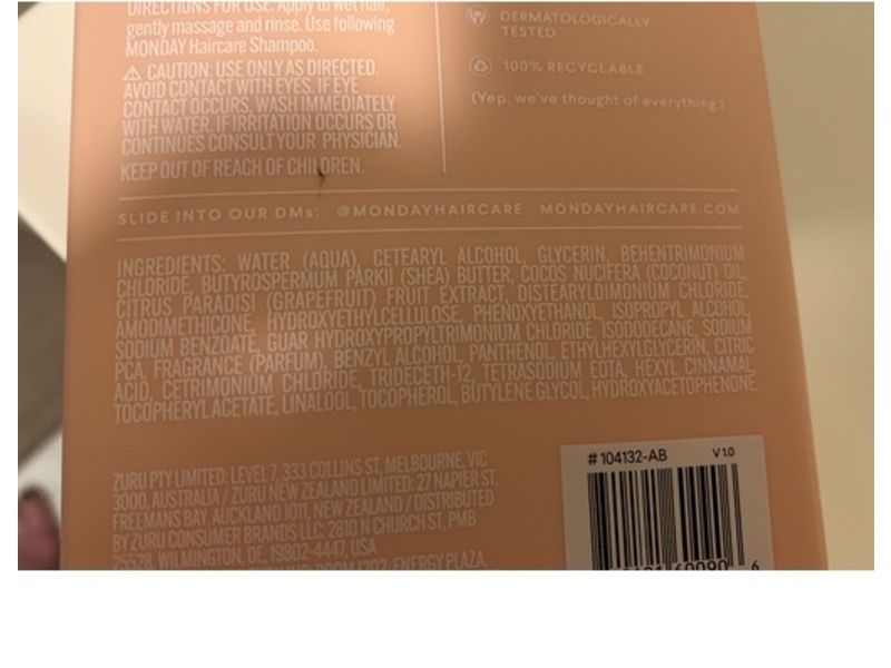 Monday Clarify Conditioner, Grapefruit Extract, 12 fl oz/354 mL