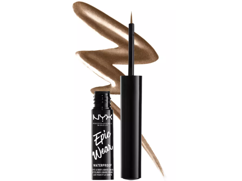 NYX Professional Makeup Epic Wear Metallic Eyeliner, Brown Metal, 0.12 fl oz/3.5 mL