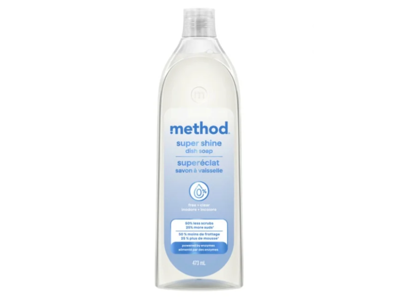 Method Super Shine Dish Soap, Free + Clear, 473 mL
