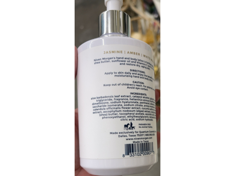 Niven Morgan Hand & Body Lotion, Gold, 10.5 fl oz/310 mL