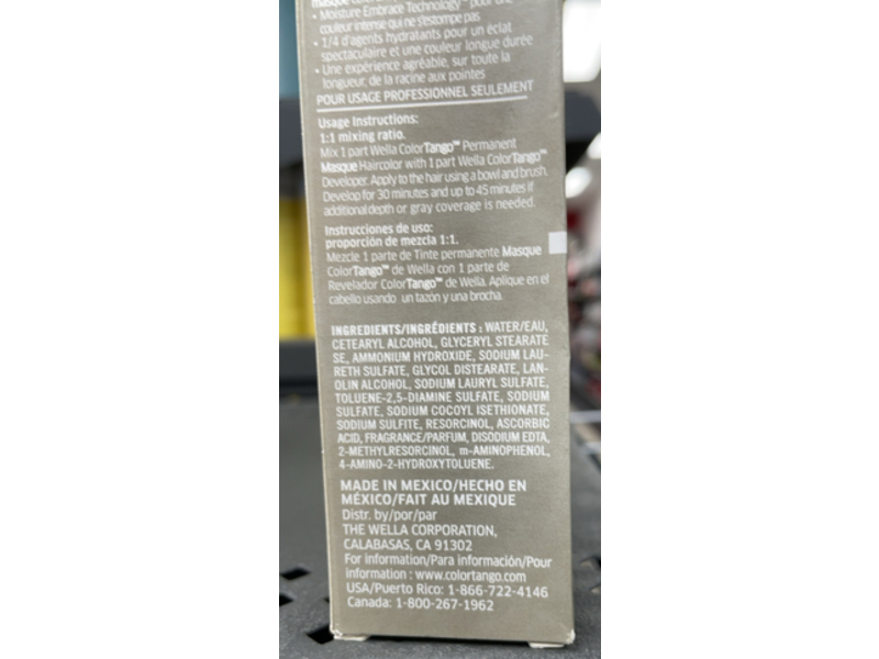 Wella Color Tango Permanent Masque Hair Color, 7NN Roasted Pecan, 2 oz/57 g