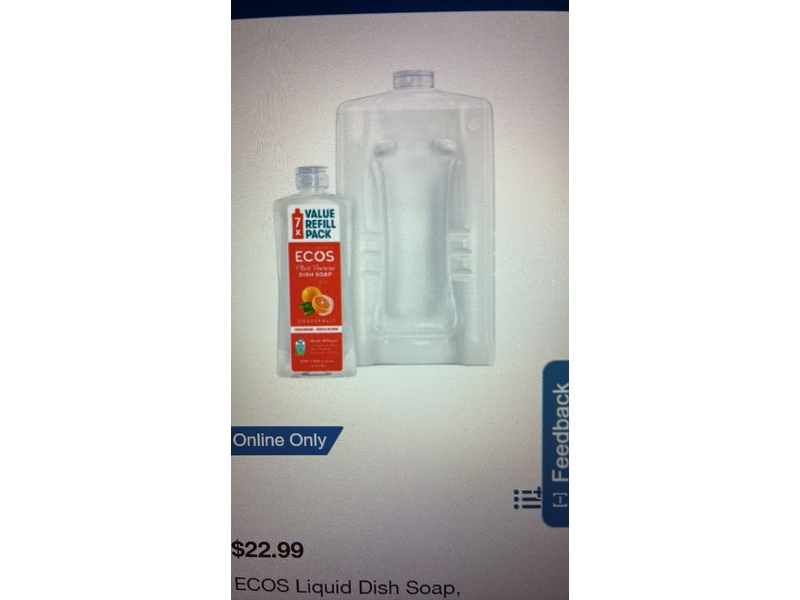 Ecos Liquid Dish Soap, Grapefruit