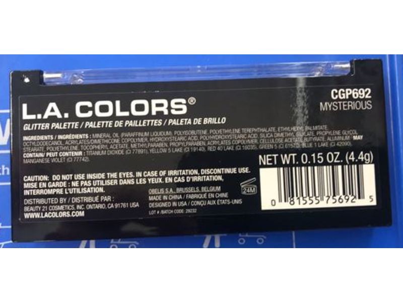 La Colors Glitter Palette, Mysterious, 0.15 oz/4.4 g