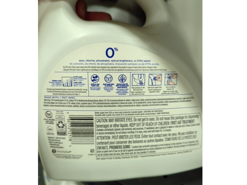 Tide Zero Liquid Laundry Detergent, Soft Lavender Scent, 80 Loads, 105 fl oz/3.1 L