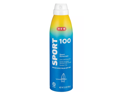 H-E-B Solutions Sunscreen, Sport, SPF 100, 5.5 oz/156 g