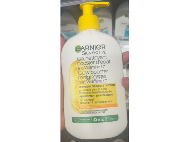 Garnier Skinactive Glow Booster Reinigings Gel, Vitamin C, 250 mL