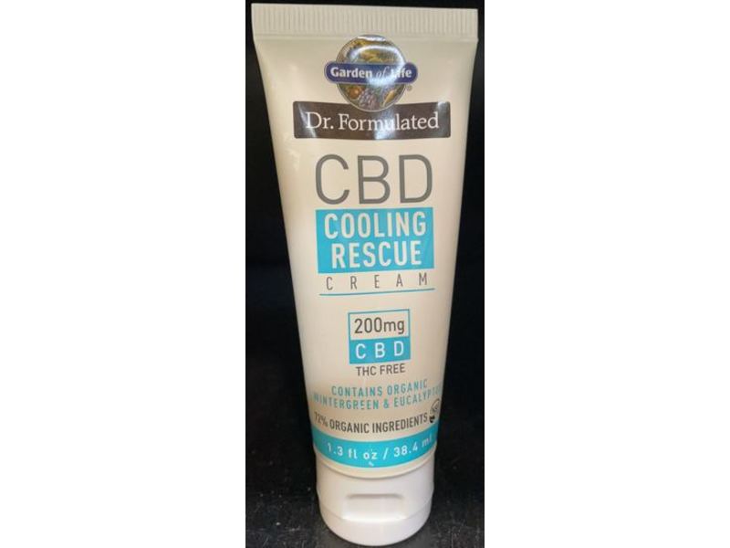 Garden of Life Dr Formulated Cbd Cooling Rescue Cream, 1.3 fl oz/38.4 mL