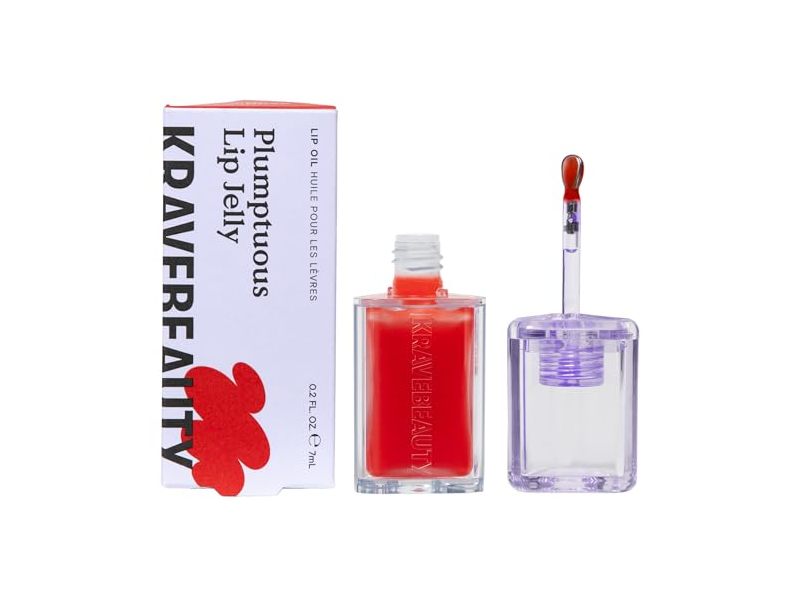 Kravebeauty Plumptuous Lip Jelly Lip Oil, Iced Persimmon, 0.24 fl oz/70 mL