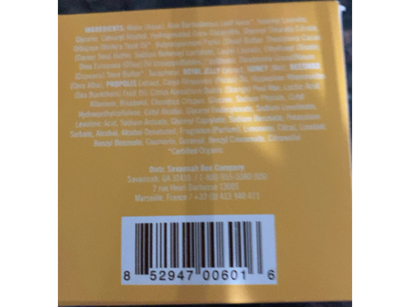 Savannah Bee Company Royal Jelly Body Butter, Tupelo Honey, 1.65 oz/48 g
