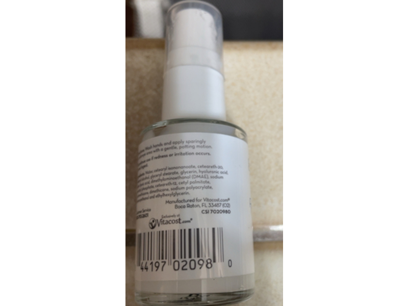 Glo Naturals Essentials Firming Eye Serum, Hyaluronic Acid, Alpha Lipoic Acid, Dmae & Vitamin C, 1 fl oz/30 mL