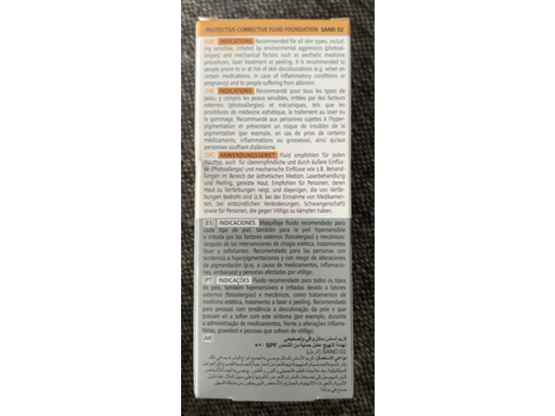 Pharmaceris Protective-Corrective Fluid Foundation, SPF 50+, 02 Sand, 1 fl oz/30 mL