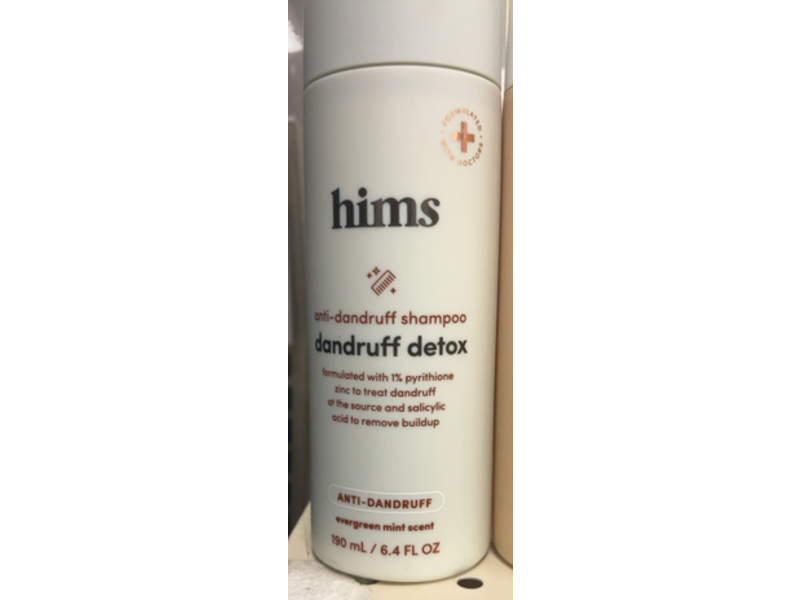 Hims Dandruff Detox Anti-Dandruff Shampoo, Evergreen Mint Scent, 6.4 fl oz/190 mL