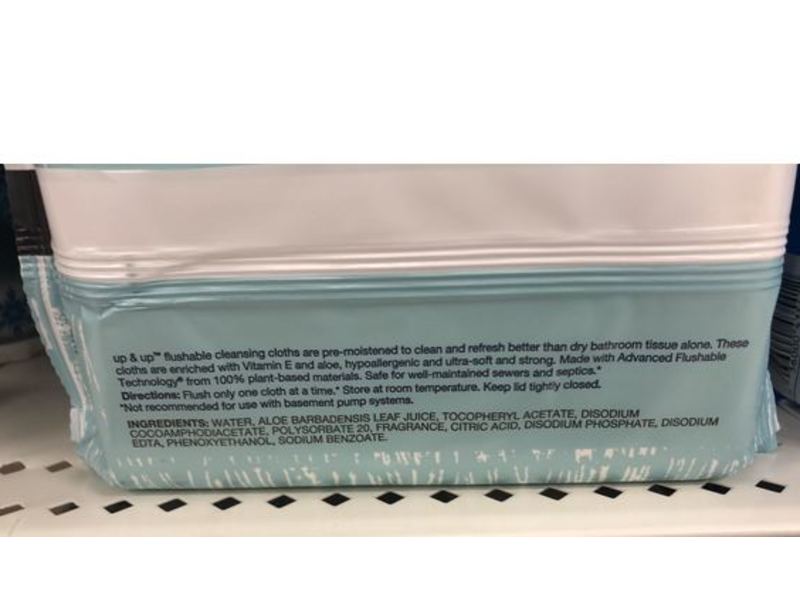 Up&Up Flushable Cleansing Cloths, Fresh Scent, 120 Ct